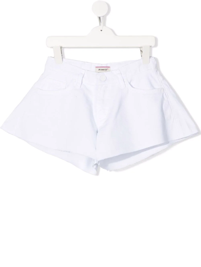 Pinko Teen Flared Chino Shorts In White