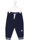 Timberland Embroidered-logo Cotton-blend Track Pants In Blue