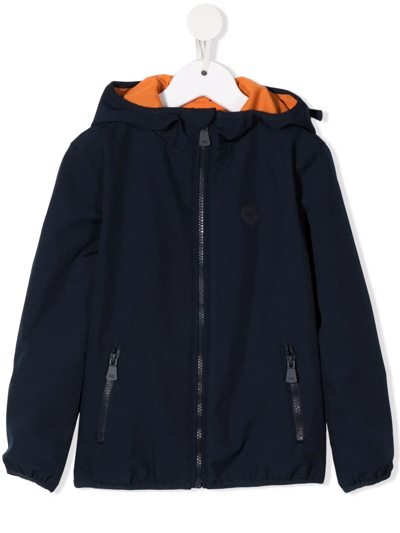 North Sails Teen Zip-up Hooded Jacket In Blue