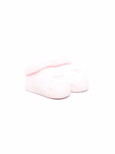 Siola Babies' Chunky Knitted Slippers In Pink