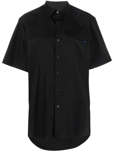 Ader Error Flap-pocket Cotton Shirt In Black
