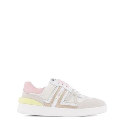 Lanvin Kids' Bumper Low Lace-up Sneakers In White