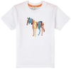 Paul Smith Junior Logo-print Organic-cotton T-shirt In White