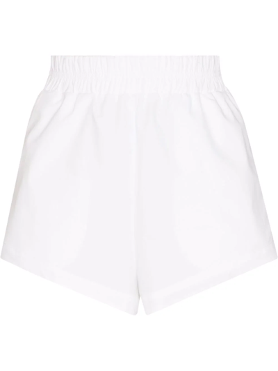 Alix Nyc Elasticated-waist Cotton Poplin Shorts In White