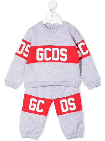 Gcds Babies' Logo-print Tracksuit Set In Grey
