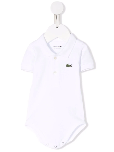 Lacoste Baby Boy's Organic Cotton Piqué Bodysuit In Bianco