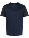 Herno Plain Crew-neck T-shirt In Blue