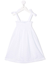 Siola Sleeveless Flared Dress In White