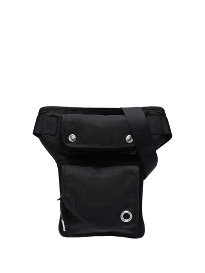 Helmut Lang Foldover-pocket Belt Bag In Black
