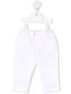 Emporio Armani Mid-rise Elasticated-waist Trousers In White
