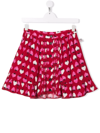 N°21 Teen Strawberry-print A-line Skirt In Red