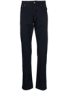 JACOB COHEN SCAR-DETAIL FIVE-POCKET STRAIGHT-LEG TROUSERS