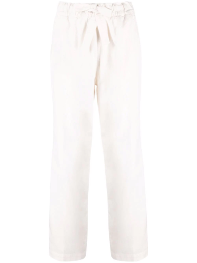 Myths Straight-leg Drawstring-waist Trousers In White