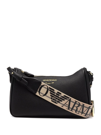 Emporio Armani Logo-stamp Shoulder Bag In Black