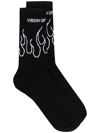 VISION OF SUPER FLAME-PRINT ANKLE SOCKS