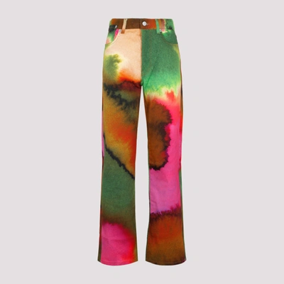 Dries Van Noten Pink Piscos Jeans In Multicolor