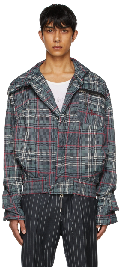 【関税&送料込】Vivienne Westwood Drunken Jacket With Tartan Vivienne Westwood Drunken Asymmetric Tartan-print Jacket