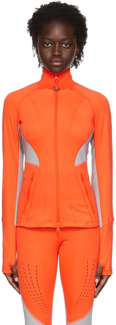 Adidas By Stella Mccartney Truepurpose Midlayer Zip-front Jacket In Actora-ltonix