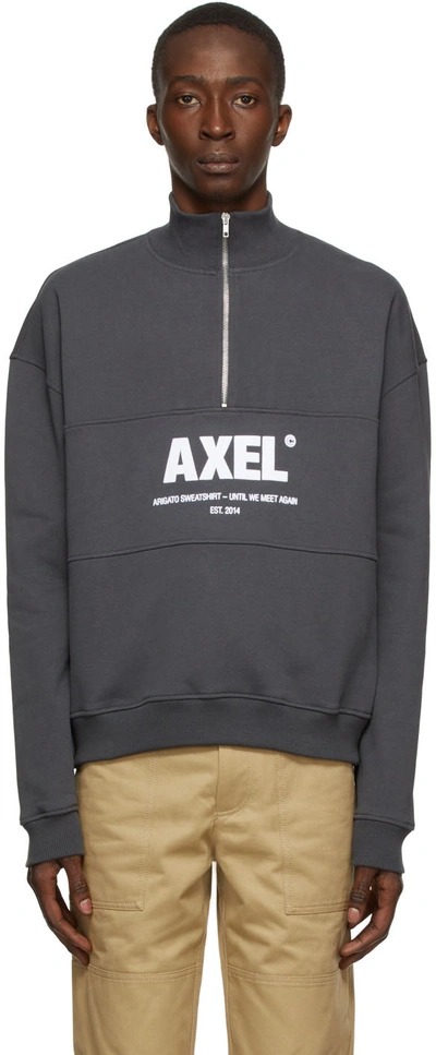 Axel Arigato Grey Adios Sweatshirt In Faded Black