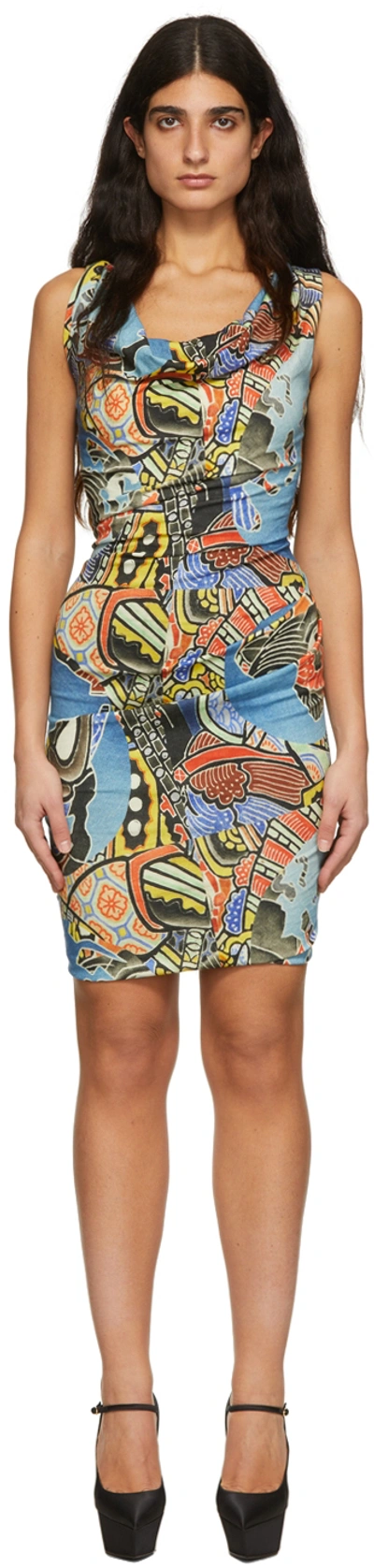 Vivienne Westwood Mini Ginnie Pencil Dress In Multicoloured