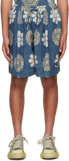 STORY MFG. BLUE ORGANIC COTTON SHORTS