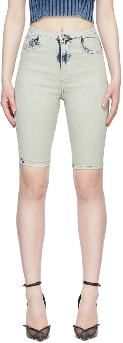 Diesel Beige De-fensive-fs Shorts In 7dz Acid Wa