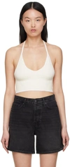 Rag & Bone Soleil Ribbed Cotton-blend Bra Top In White