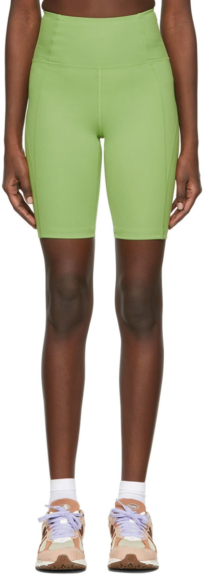 Girlfriend Collective Green Recycled Polyester Sport Shorts In Mantis