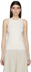 3.1 PHILLIP LIM / フィリップ リム OFF-WHITE COTTON TANK TOP