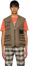 GIVENCHY BROWN POLYESTER VEST