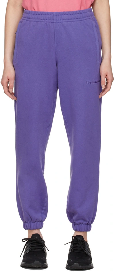 Adidas X Humanrace By Pharrell Williams Purple Humanrace Basics Cotton Lounge Trousers