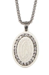 ED JACOBS NYC OUR LADY OF GUADALUPE OVAL PENDANT NECKLACE