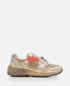 Golden Goose Running Sole Distressed-effect Sneakers In Gold
