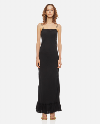 Khaite Alix Silk Crepe De Chine Dress In Black | ModeSens