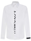 A-cold-wall* White Shirt With Maxi Vertical Logo In White