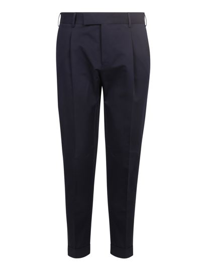 Pt01 Pt Torino Cropped Tapered-leg Trousers In Blue
