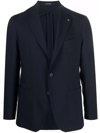 TAGLIATORE NAVY VIRGIN WOOL SINGLE-BREASTED BLAZER