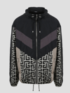 Balmain Jacket With Maxi Monogram Logo Print In Multicolour