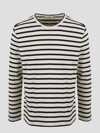 Jil Sander Horizontal Stripe-print Sweatshirt In Grey