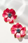 The Pink Reef Jewel Box Floral Stud Earrings In Pink