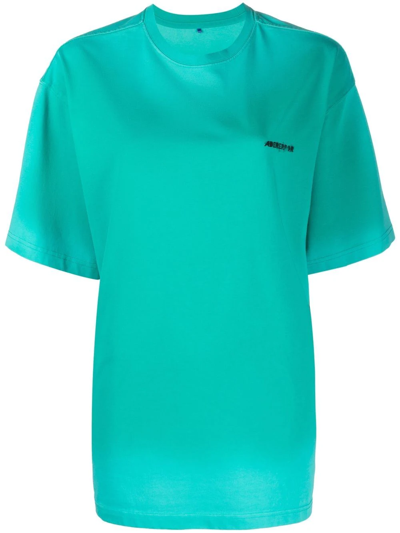 Ader Error Embroidered Logo T-shirt In Green