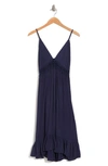 Boho Me Crochet Lace Cover-up Midi Dress In Midnight