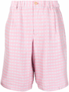 Jacquemus Grey & Pink 'le Short Gelati' Shorts In Pink