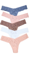 HANKY PANKY SIGNATURE LACE LOW RISE THONGS 5 PACK