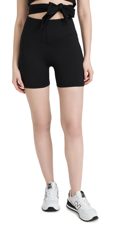 Le Ore Andria Recycled Stretch Shorts In Black
