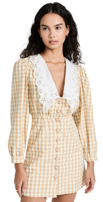 Sister Jane Honey Gingham Woven Mini Dress In Primrose/ Yellow