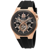 Bulova Maquina Mens Automatic Black Strap Watch 98a177 In Black / Gold Tone / Rose / Rose Gold Tone / Skeleton
