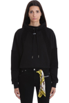 OFF-WHITE OFF-WHITE INTERSIA COLLEG SWEATSHIRT IN BLACK COTTON - WOMEN