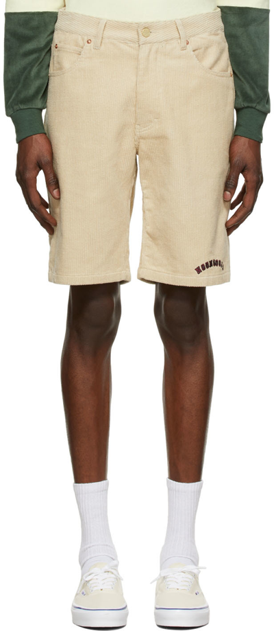 Noon Goons Off-white Cotton Shorts In Overcast