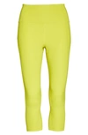 Girlfriend Collective High Waist Capri Leggings In Chartreuse